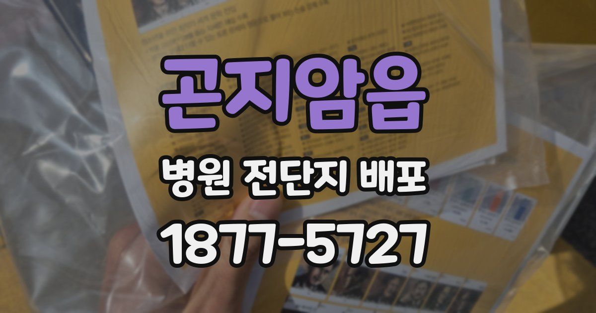 곤지암읍 병원 전단지 배포