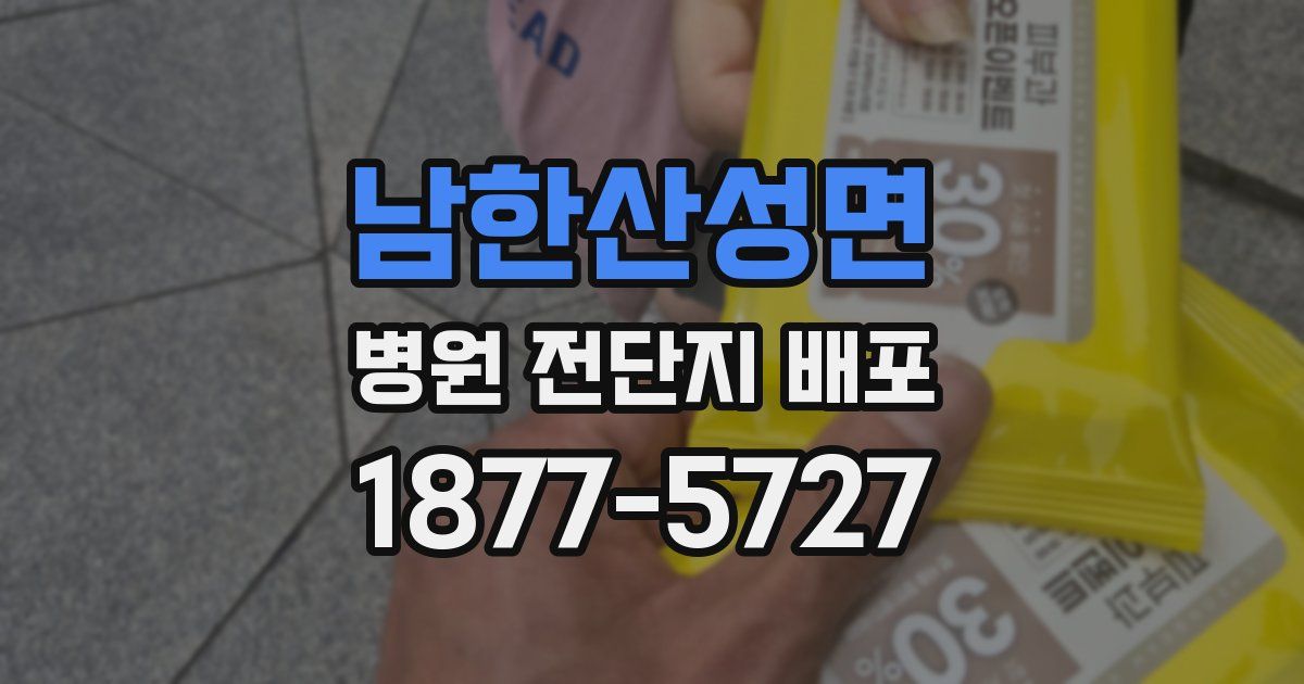남한산성면 병원 전단지 배포
