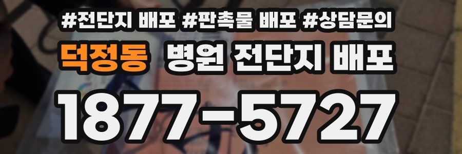 덕정동 병원 전단지 배포
