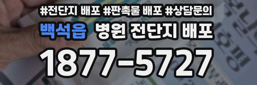 백석읍 병원 전단지 배포
