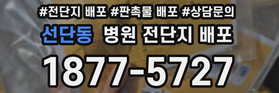 선단동 병원 전단지 배포