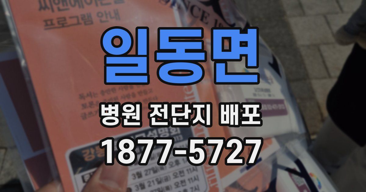 일동면 병원 전단지 배포