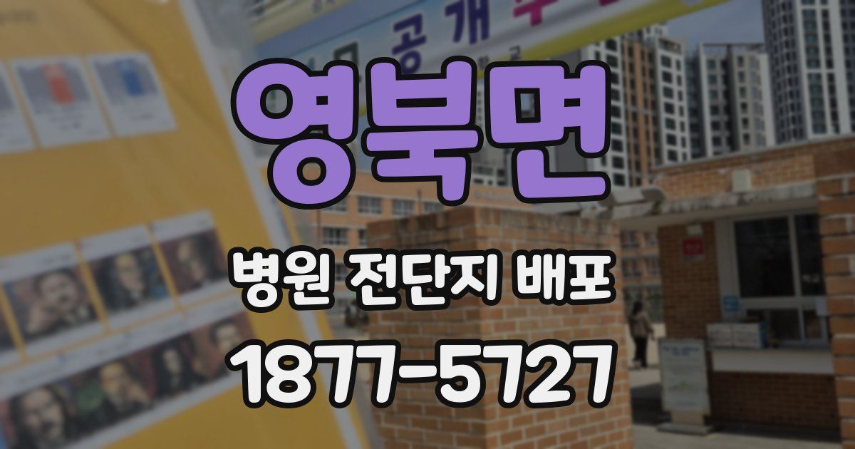 영북면 병원 전단지 배포
