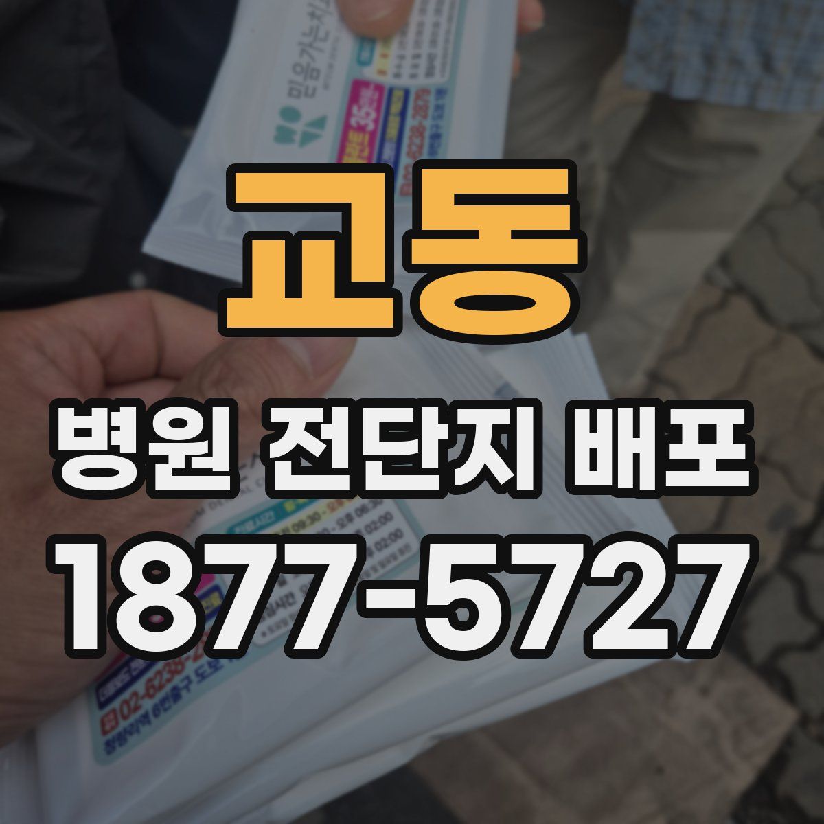교동 병원 전단지 배포