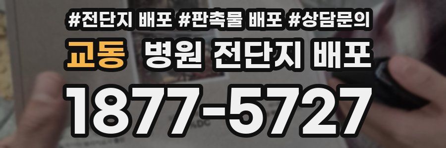 교동 병원 전단지 배포