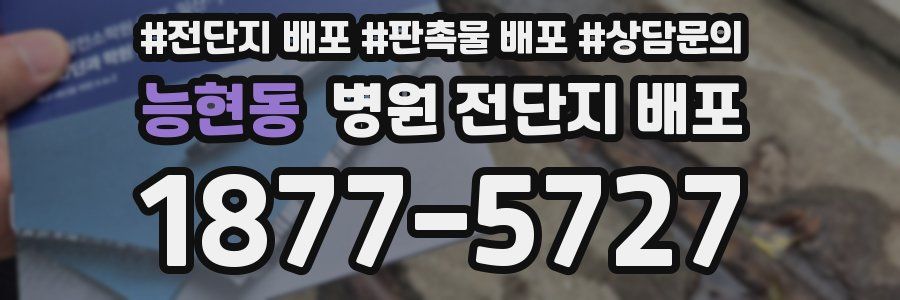 능현동 병원 전단지 배포