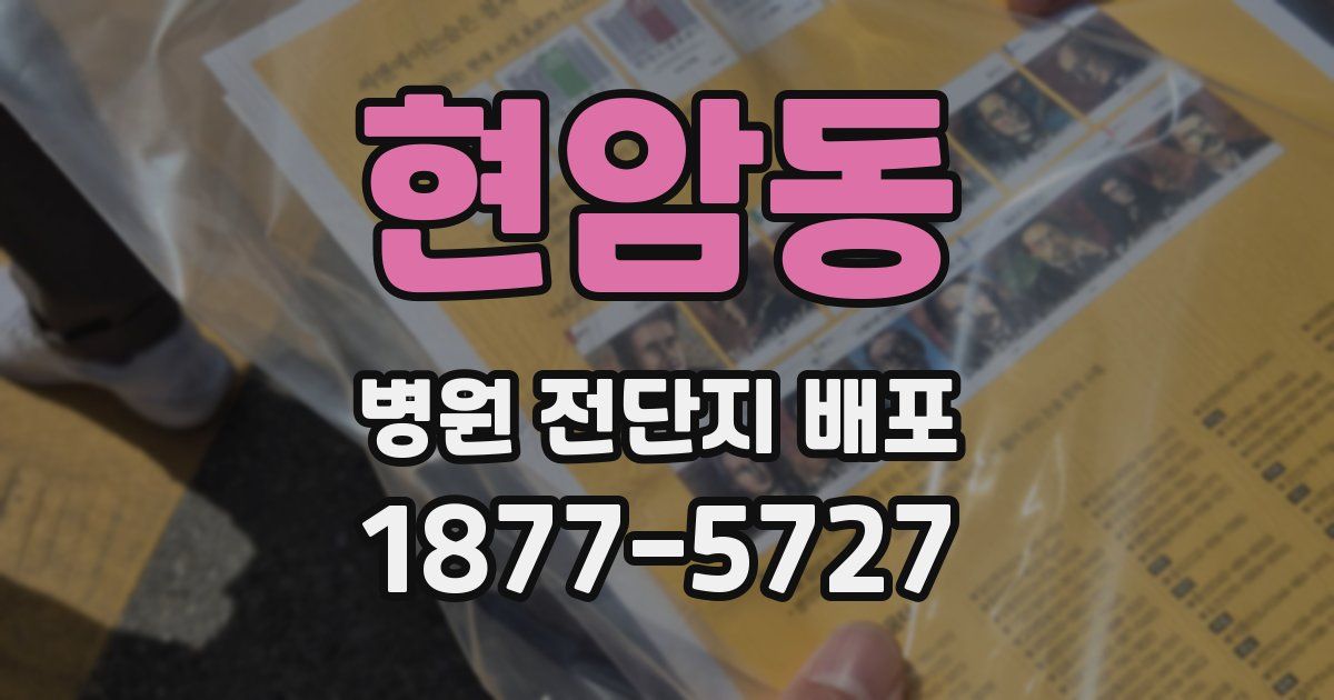 현암동 병원 전단지 배포