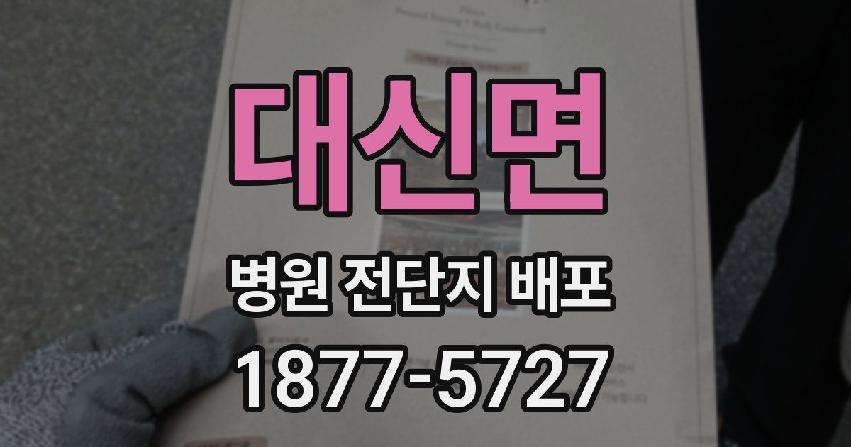 대신면 병원 전단지 배포