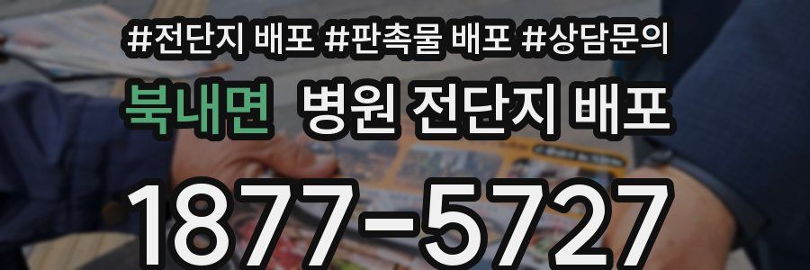 북내면 병원 전단지 배포