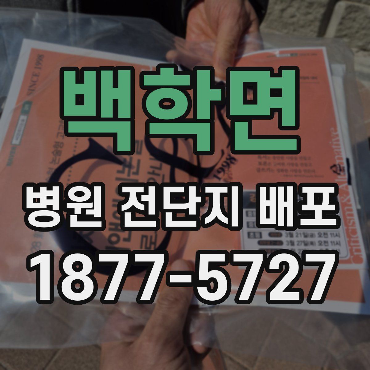 백학면 병원 전단지 배포