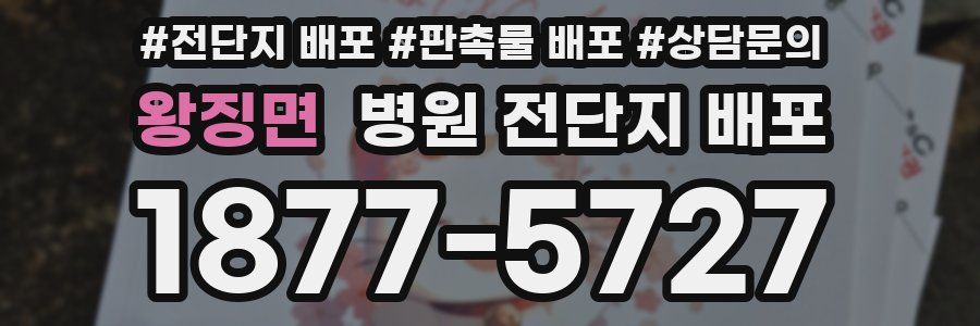 왕징면 병원 전단지 배포