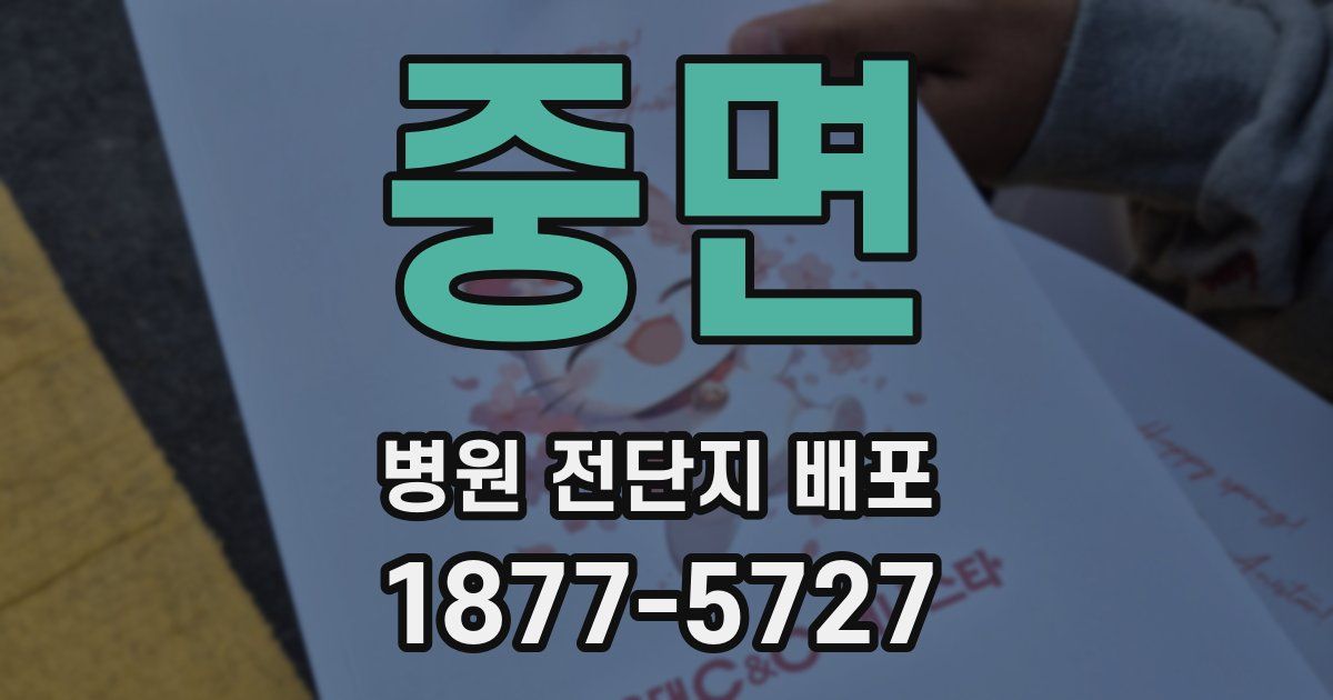 중면 병원 전단지 배포