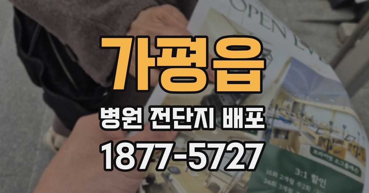가평읍 병원 전단지 배포