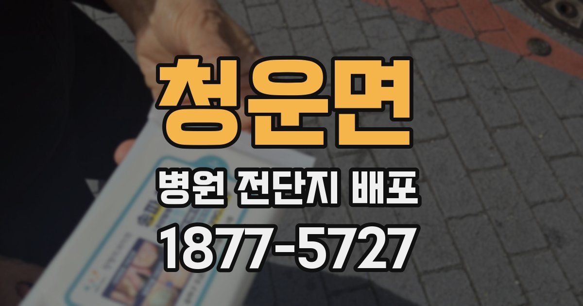 청운면 병원 전단지 배포