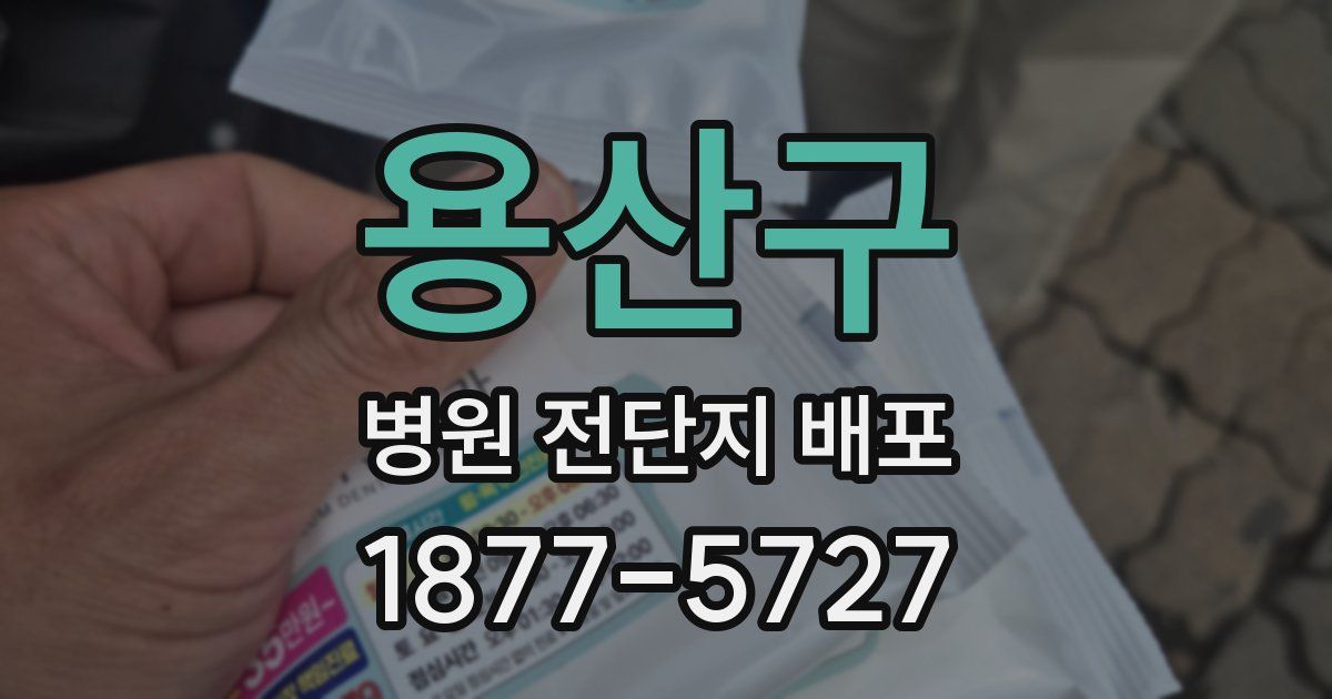 용산구 병원 전단지 배포