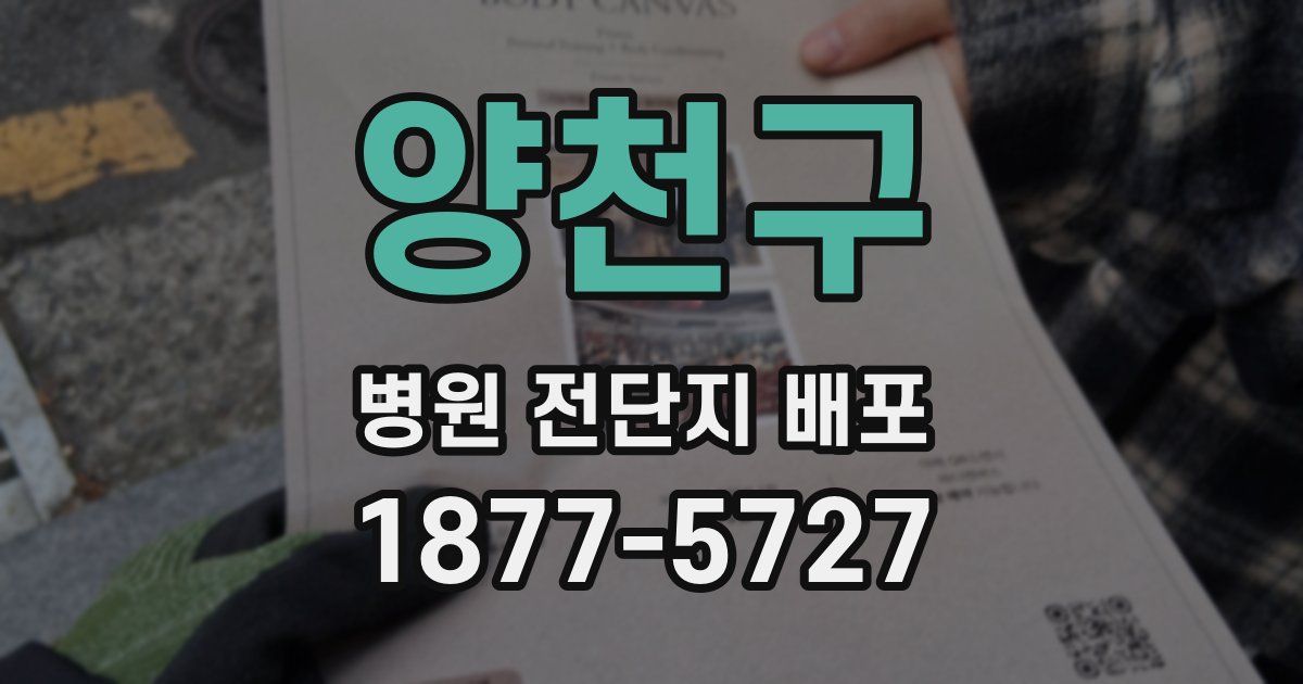 양천구 병원 전단지 배포