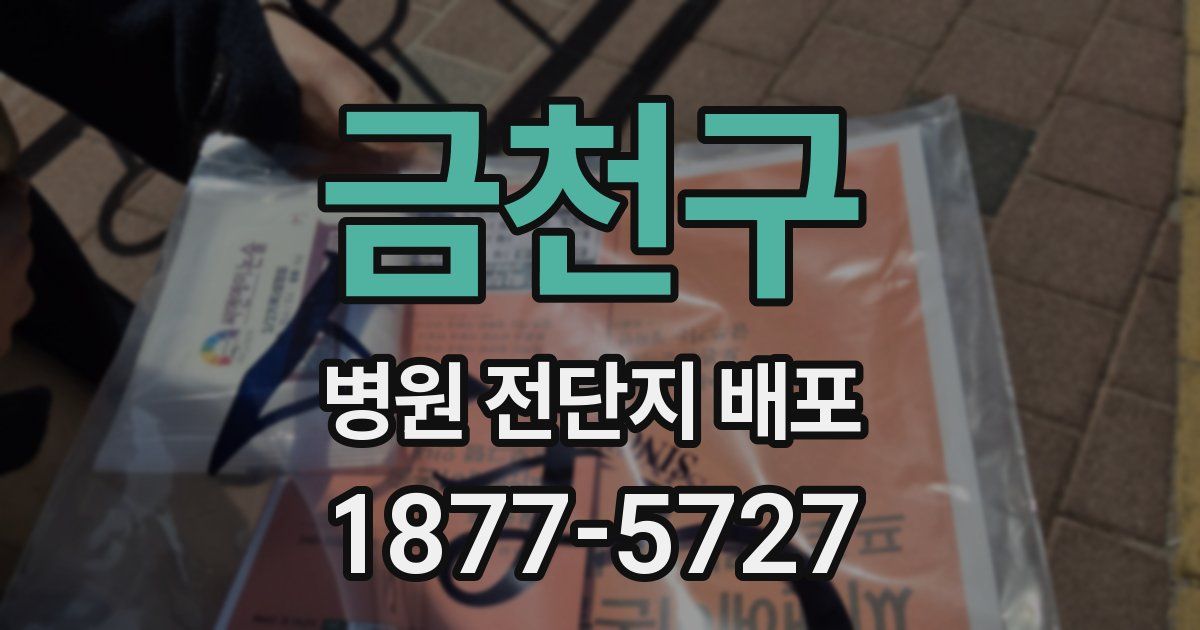 금천구 병원 전단지 배포