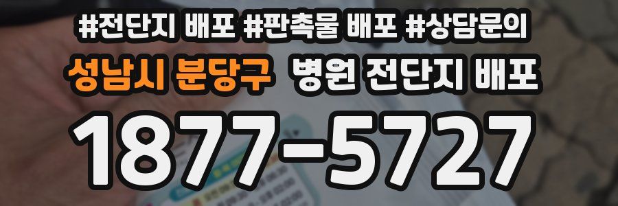 성남시 분당구 병원 전단지 배포