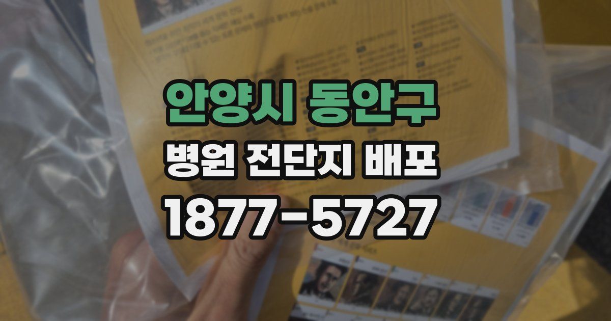 안양시 동안구 병원 전단지 배포