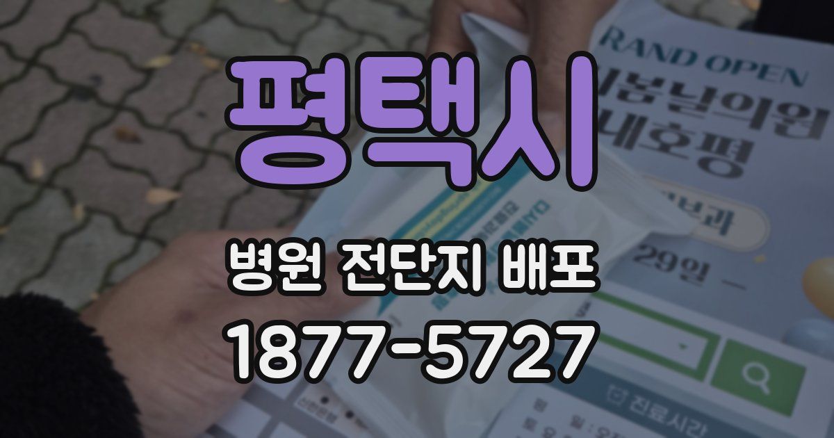 평택시 병원 전단지 배포