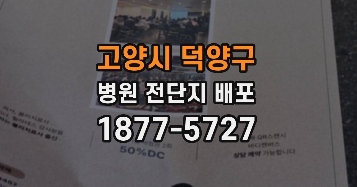 고양시 덕양구 병원 전단지 배포