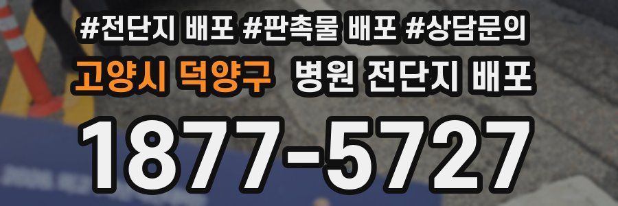 고양시 덕양구 병원 전단지 배포