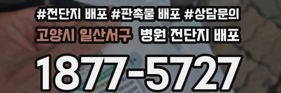 고양시 일산서구 병원 전단지 배포