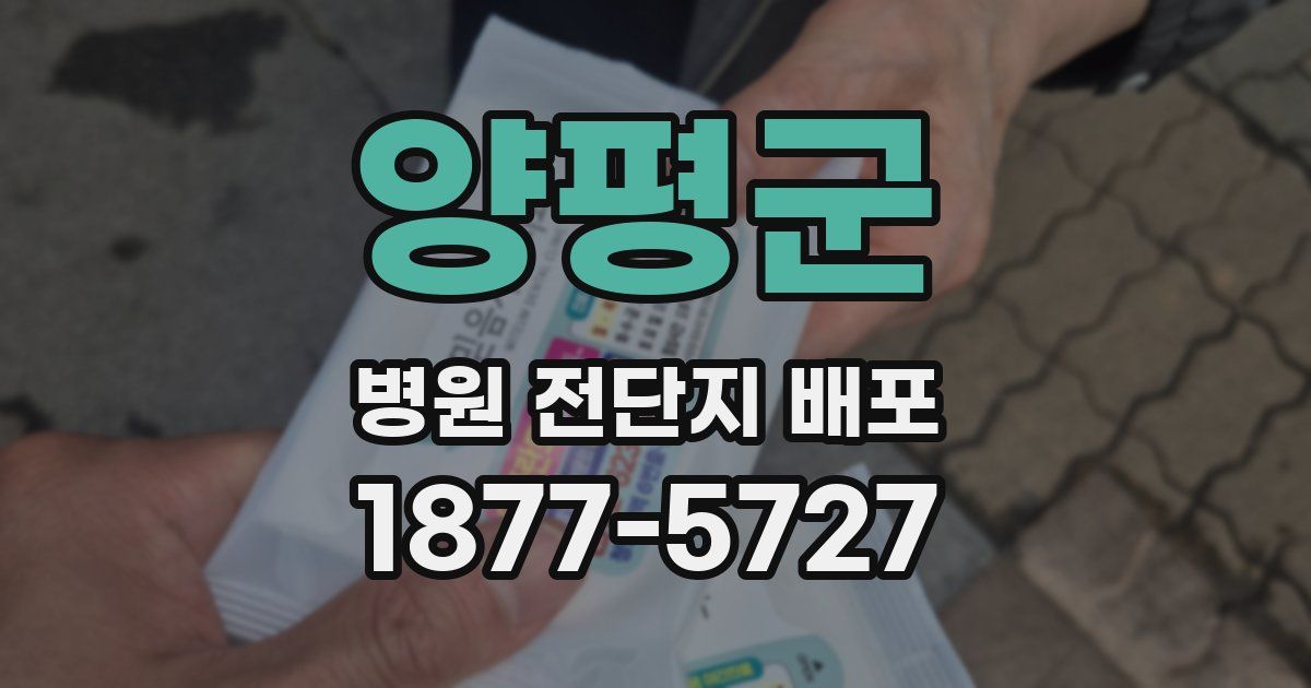양평군 병원 전단지 배포