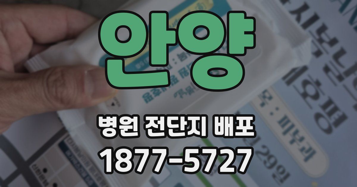 안양 병원 전단지 배포