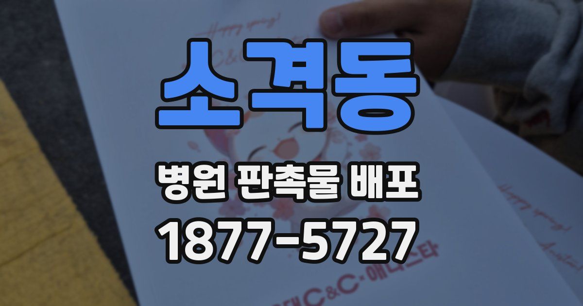 소격동 병원 판촉물 배포