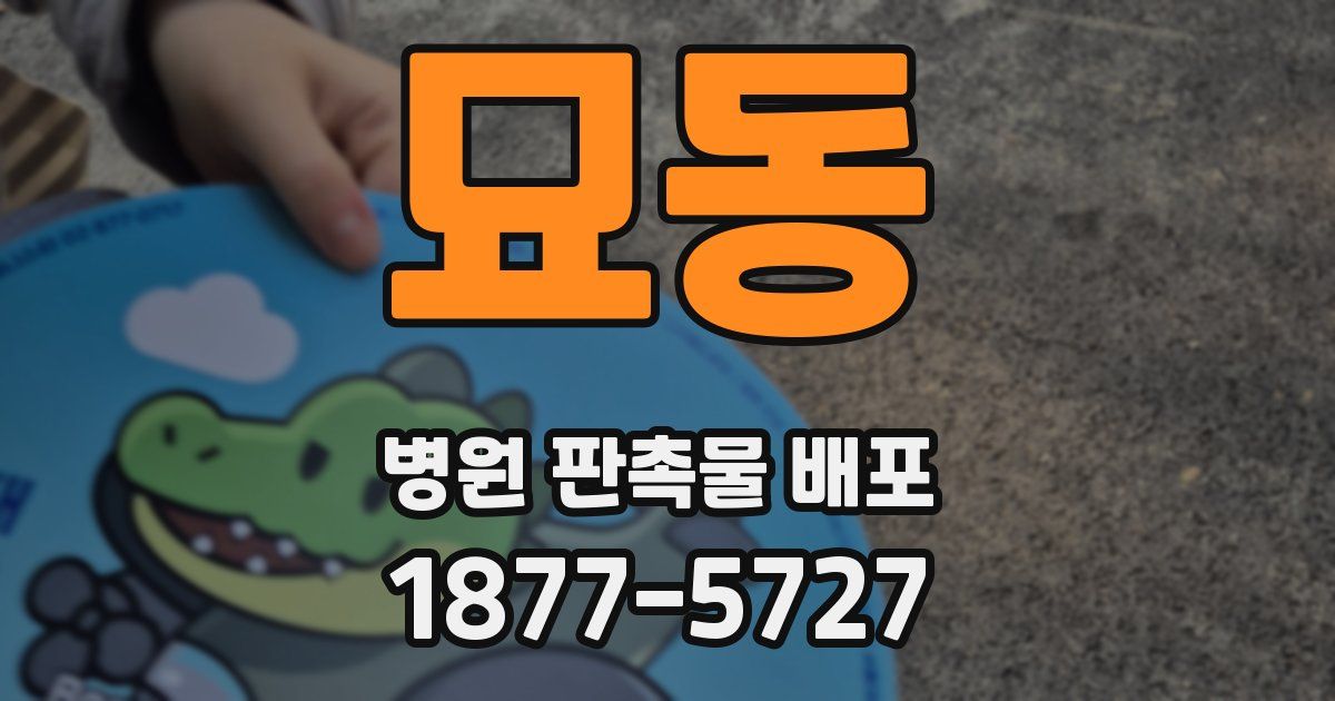 묘동 병원 판촉물 배포