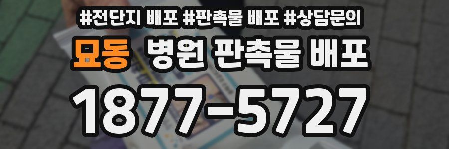 묘동 병원 판촉물 배포