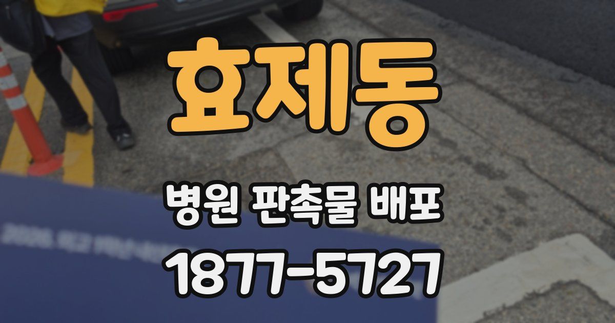 효제동 병원 판촉물 배포