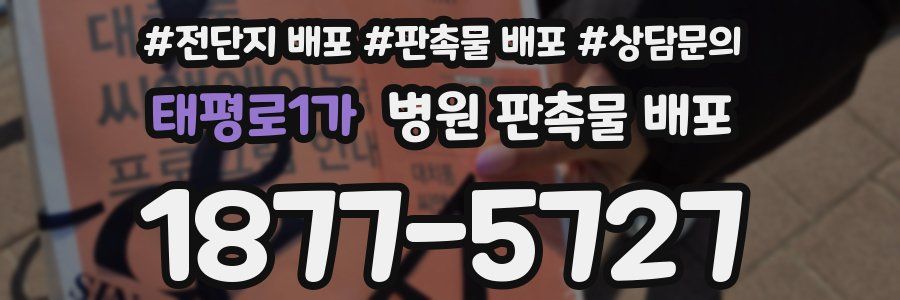 태평로1가 병원 판촉물 배포