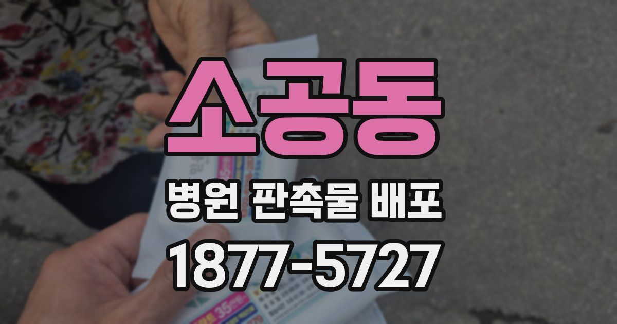 소공동 병원 판촉물 배포