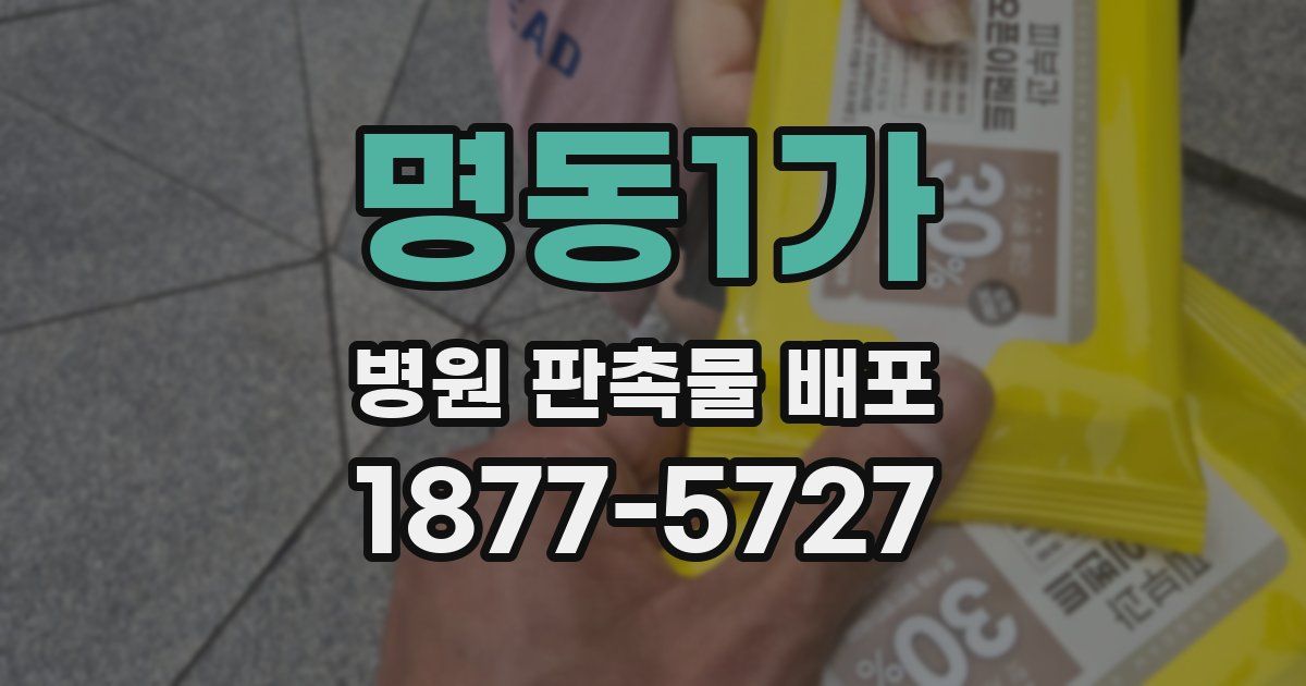 명동1가 병원 판촉물 배포