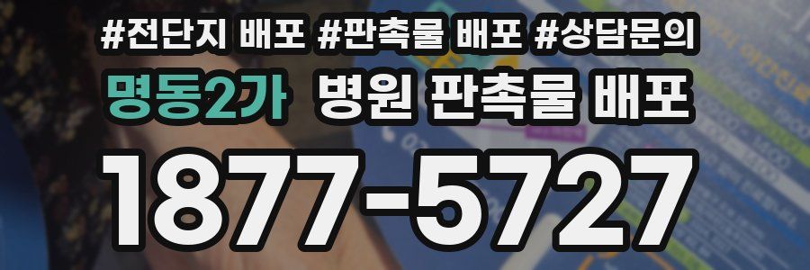 명동2가 병원 판촉물 배포