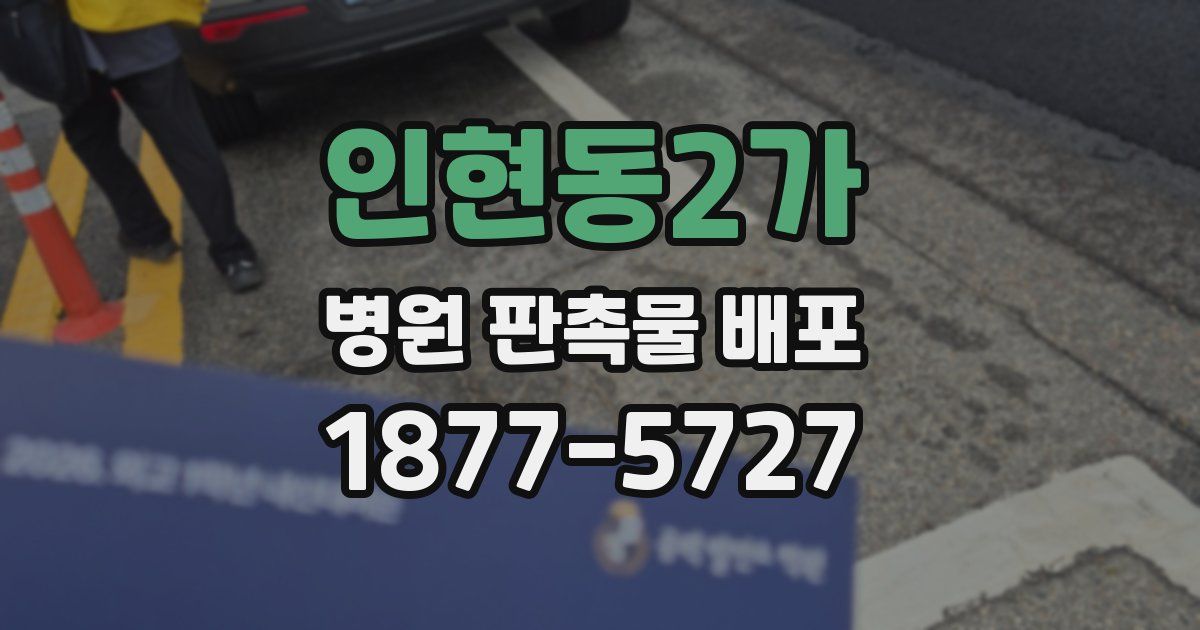 인현동2가 병원 판촉물 배포