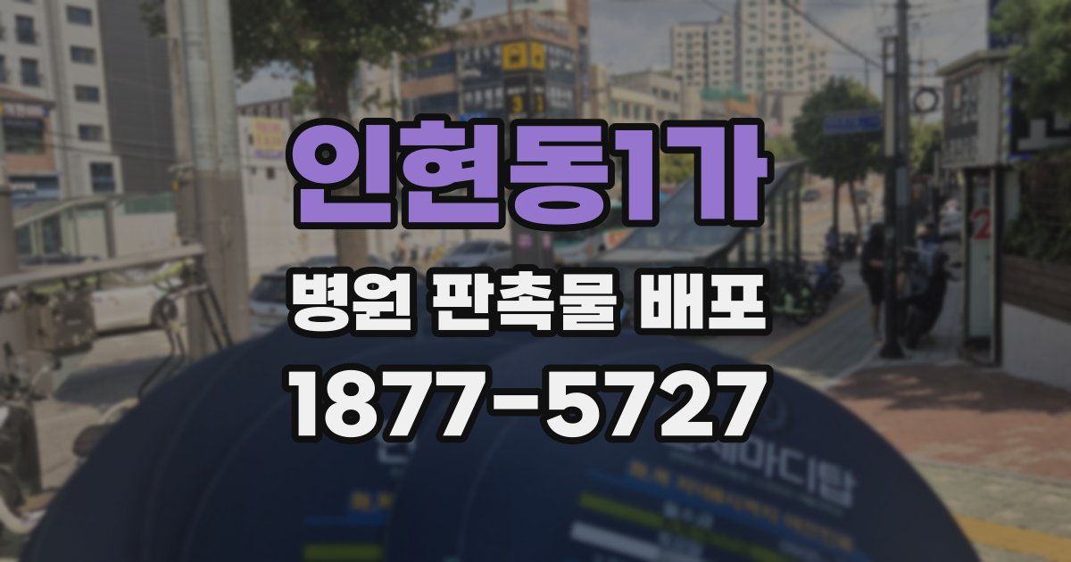 인현동1가 병원 판촉물 배포