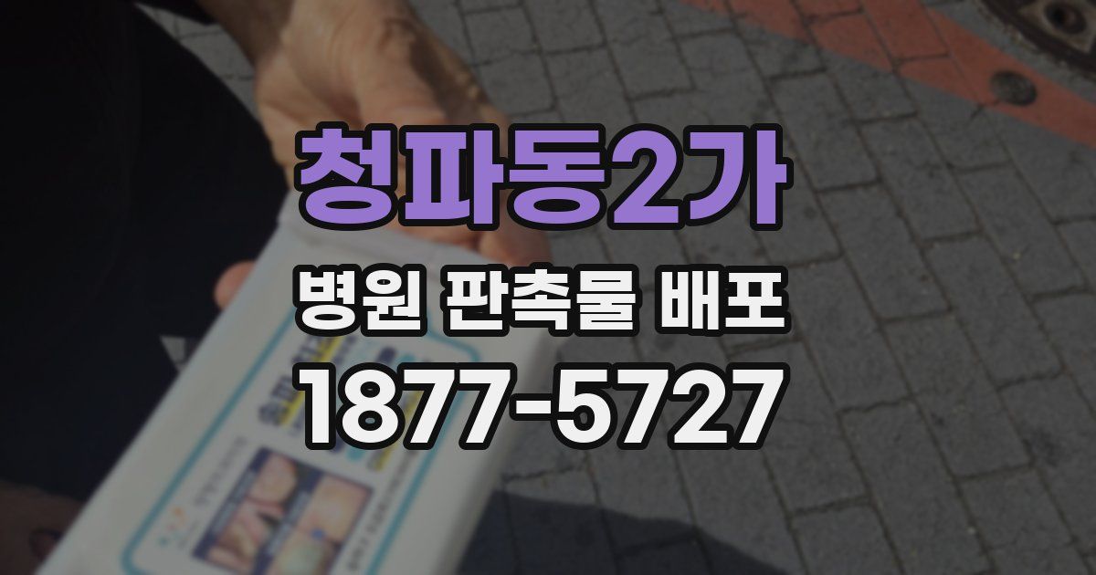 청파동2가 병원 판촉물 배포