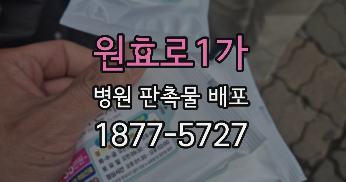 원효로1가 병원 판촉물 배포