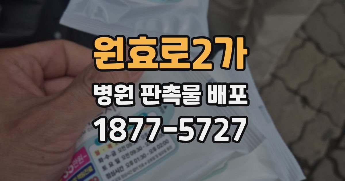 원효로2가 병원 판촉물 배포