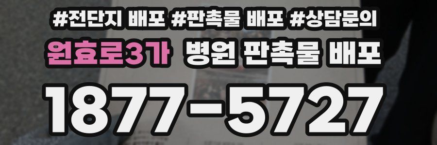 원효로3가 병원 판촉물 배포