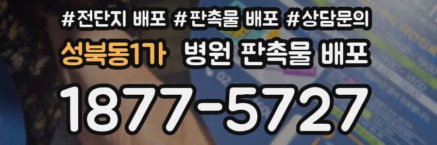 성북동1가 병원 판촉물 배포
