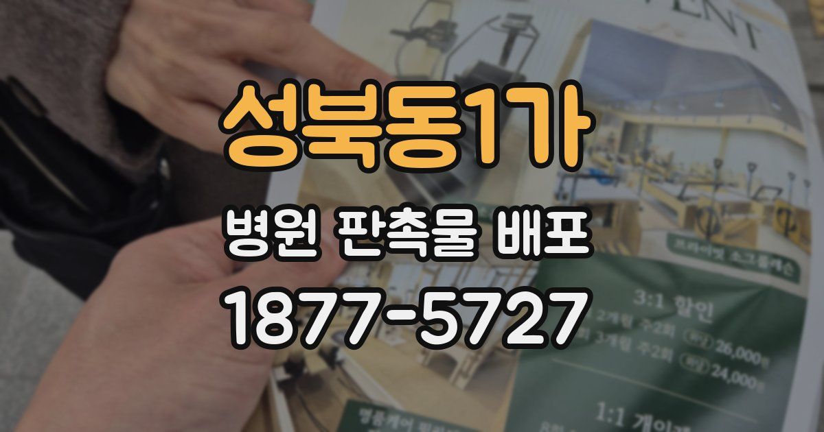성북동1가 병원 판촉물 배포