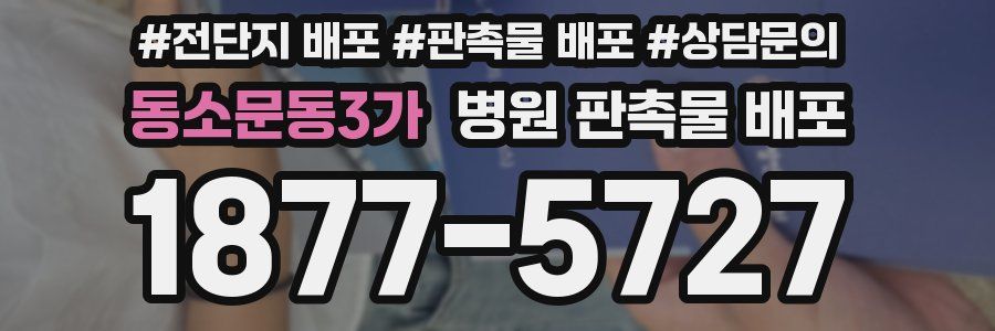 동소문동3가 병원 판촉물 배포