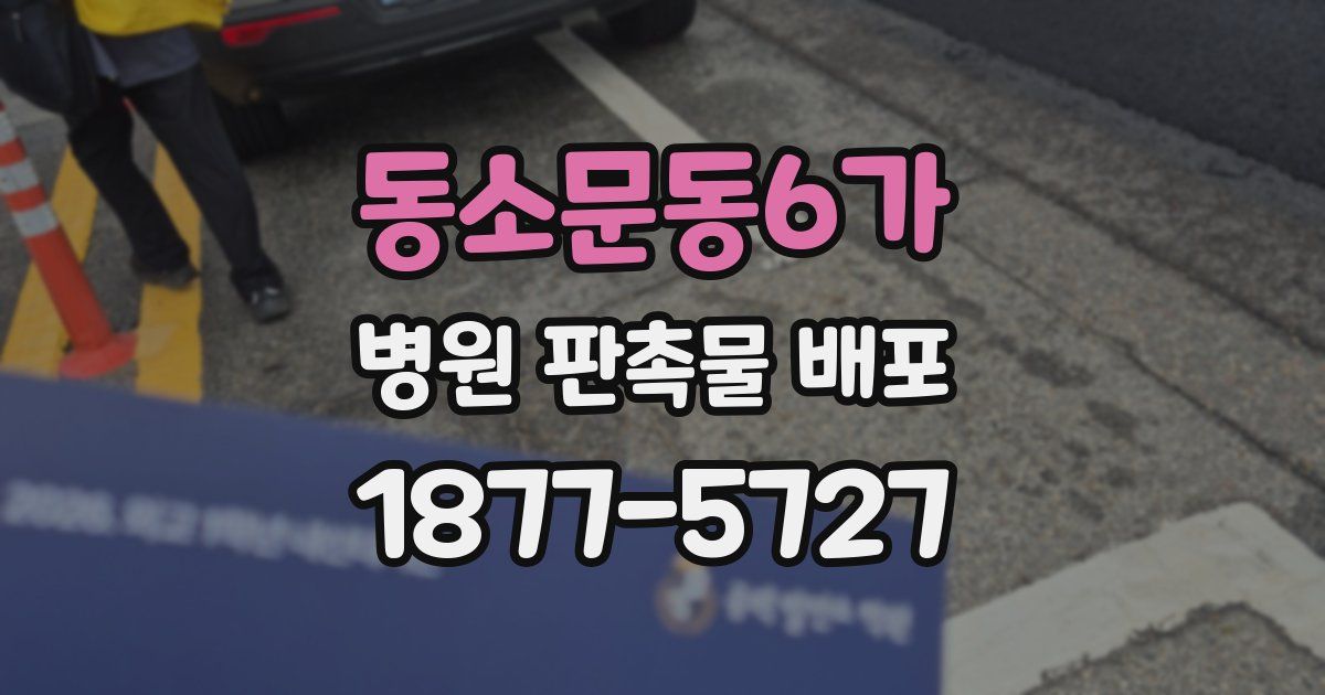 동소문동6가 병원 판촉물 배포