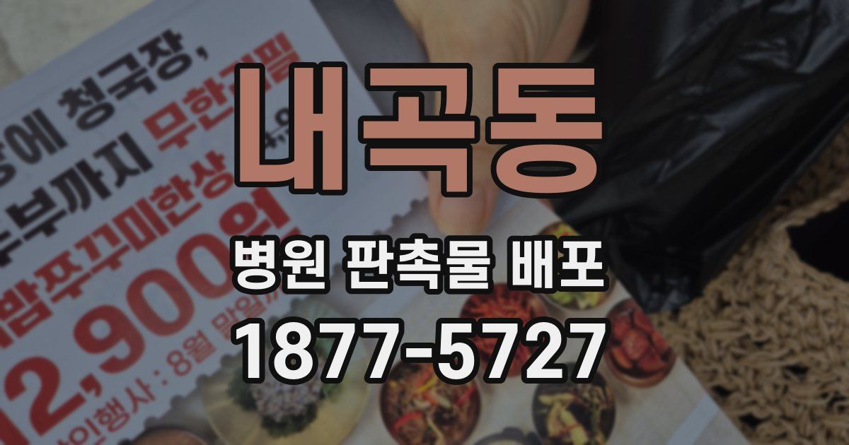 내곡동 병원 판촉물 배포