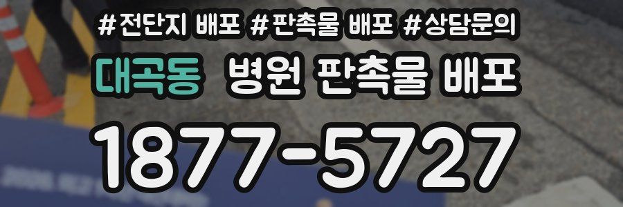 대곡동 병원 판촉물 배포