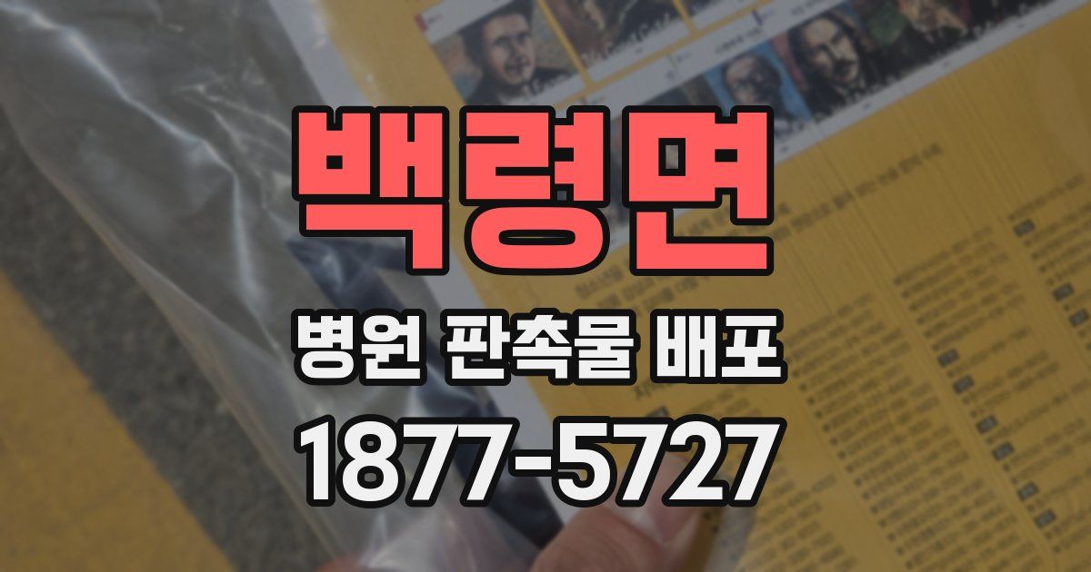 백령면 병원 판촉물 배포